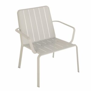 Chaise Idaho en Aluminium Beige