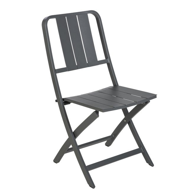 Chaise Idaho en Aluminium Gris – LEROY MERLIN Jardin