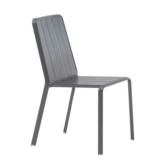 Chaise Idaho en Aluminium Gris Metal (LEROY MERLIN)