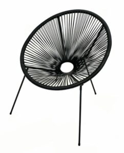 Fauteuil Acapulco en Métal Noir