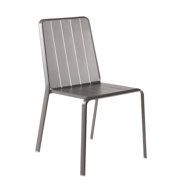 Chaise Idaho en Aluminium Gris – LEROY MERLIN