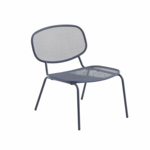 Chaise Ikaros en Acier Bleu Némo Marron