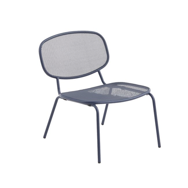 Chaise Ikaros en Acier Bleu Némo Marron