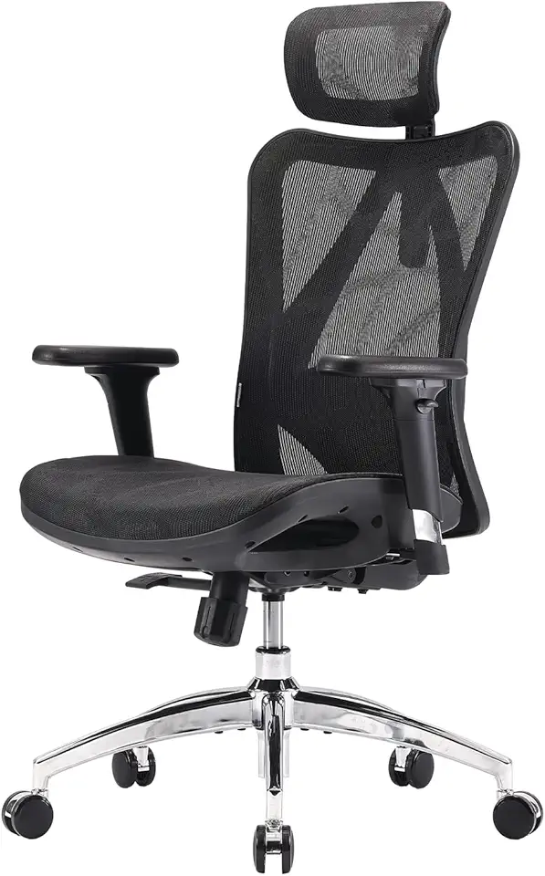 Chaise Ergonomique en Tissu Noir