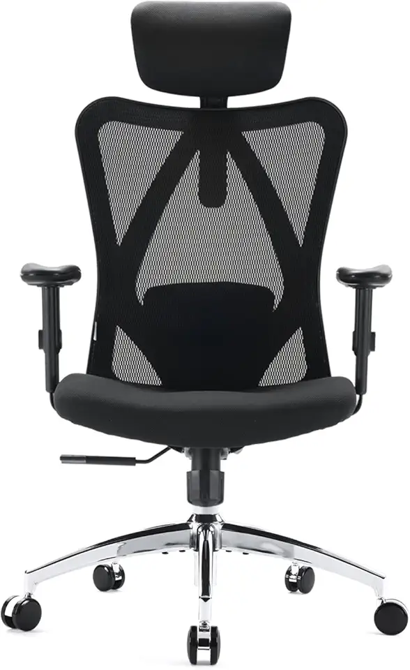 Chaise Ergonomique en Tissu Noir