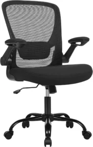 Chaise Ergonomique en Tissu Noir